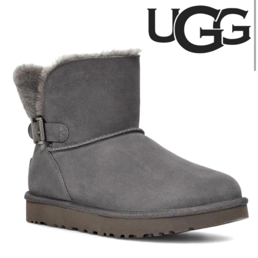 UGG karel suede shearling mini boot